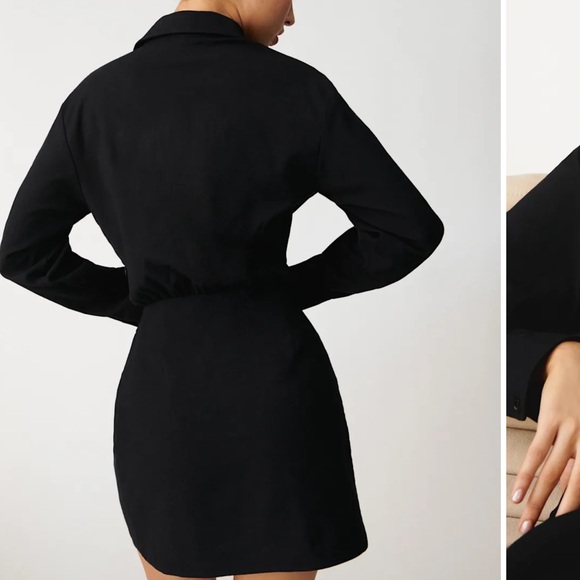 Reformation Weston Dress Black - Size 0 - Picture 3 of 4